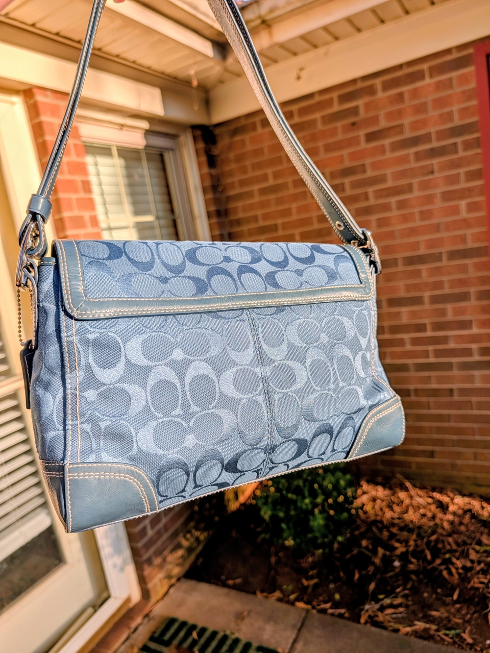 Coach Hampton Signature Flap Bag - Picture 6 of 16